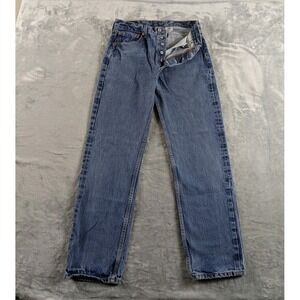 Vintage Y2K Levis 501xx Jeans Mens 30x30 Button Fly Straight Medium Wash READ